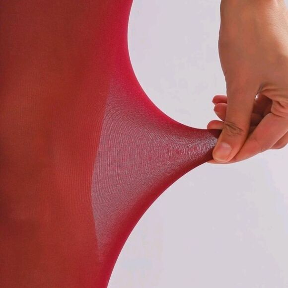 Burgundy Stockings, Tights, Pantyhose (One size - fits Small, Medium, & La…ki - Picture 3 of 4